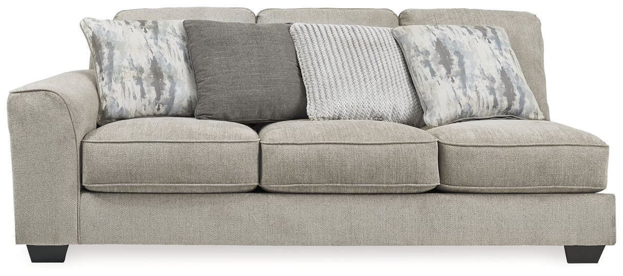 Ardsley 3-Piece Sectional with Ottoman in Pewter from Ashley - Luna Furniture