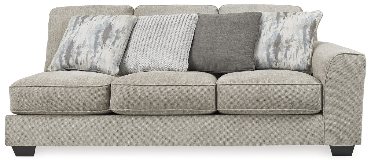 Ardsley 3-Piece Sectional with Ottoman in Pewter from Ashley - Luna Furniture