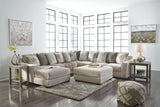 Ardsley 4-Piece Sectional with Ottoman in Pewter - PKG001211