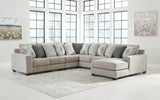 Ardsley 5-Piece Sectional with Ottoman in Pewter - PKG001227