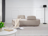 Argyle Chenille Fabric Chaise/Loveseat Beige from Meridian - Luna Furniture