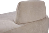 Argyle Chenille Fabric Chaise/Loveseat Beige from Meridian - Luna Furniture