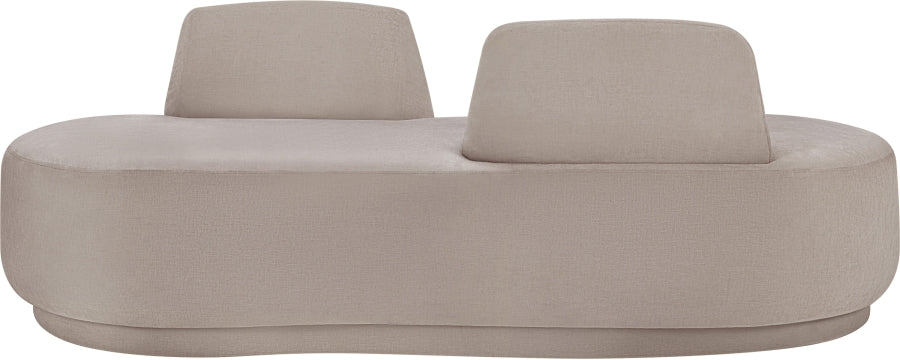 Argyle Chenille Fabric Chaise/Loveseat Beige from Meridian - Luna Furniture