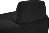 Argyle Chenille Fabric Chaise/Loveseat Black from Meridian - Luna Furniture