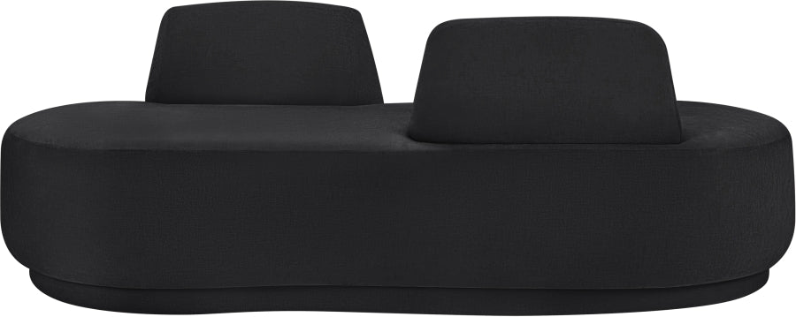 Argyle Chenille Fabric Chaise/Loveseat Black from Meridian - Luna Furniture