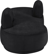 Argyle Chenille Fabric Chaise/Loveseat Black from Meridian - Luna Furniture