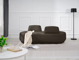 Argyle Chenille Fabric Chaise/Loveseat Brown from Meridian - Luna Furniture