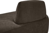 Argyle Chenille Fabric Chaise/Loveseat Brown from Meridian - Luna Furniture