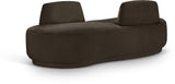 Argyle Chenille Fabric Chaise/Loveseat Brown from Meridian - Luna Furniture