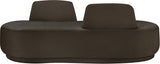 Argyle Chenille Fabric Chaise/Loveseat Brown from Meridian - Luna Furniture