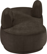 Argyle Chenille Fabric Chaise/Loveseat Brown from Meridian - Luna Furniture