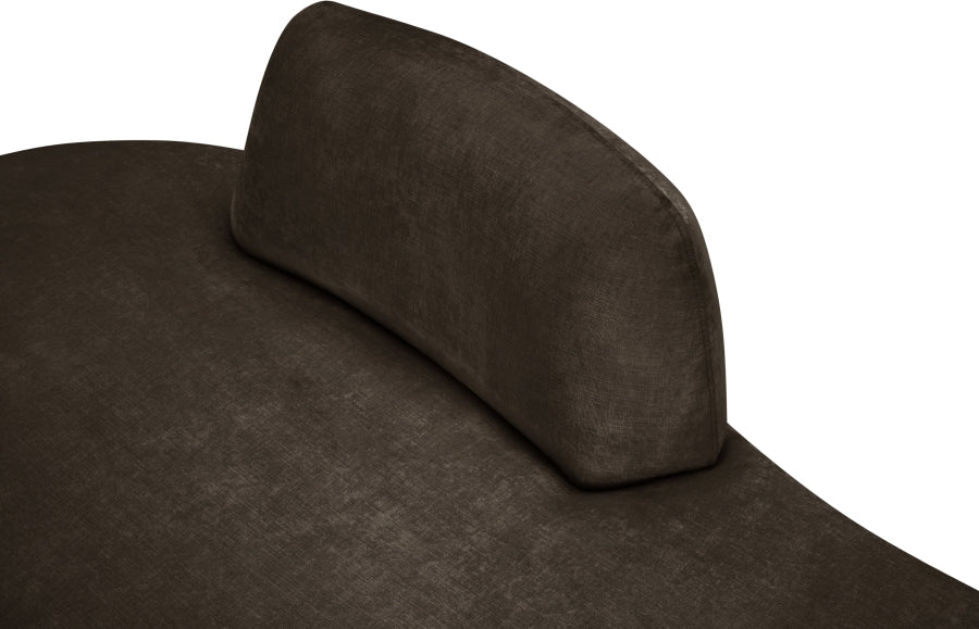 Argyle Chenille Fabric Chaise/Loveseat Brown from Meridian - Luna Furniture