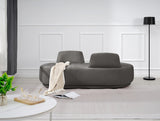 Argyle Chenille Fabric Chaise/Loveseat Grey from Meridian - Luna Furniture