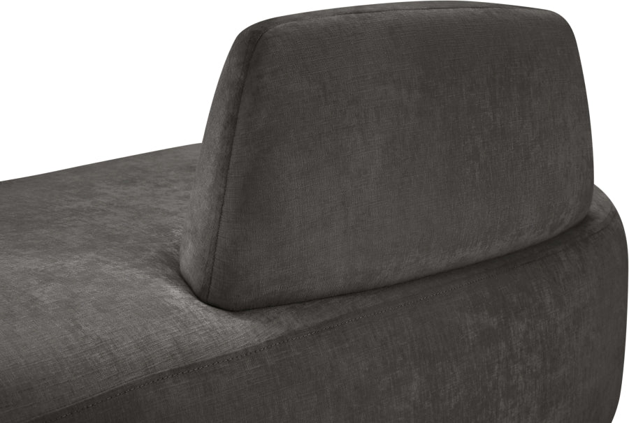 Argyle Chenille Fabric Chaise/Loveseat Grey from Meridian - Luna Furniture