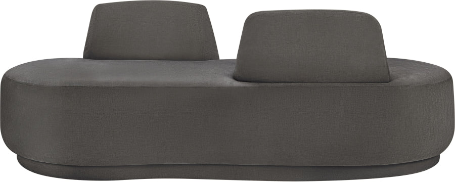 Argyle Chenille Fabric Chaise/Loveseat Grey from Meridian - Luna Furniture