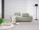 Argyle Chenille Fabric Chaise/Loveseat Mint from Meridian - Luna Furniture