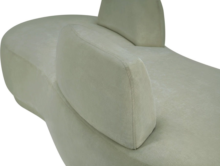 Argyle Chenille Fabric Chaise/Loveseat Mint from Meridian - Luna Furniture