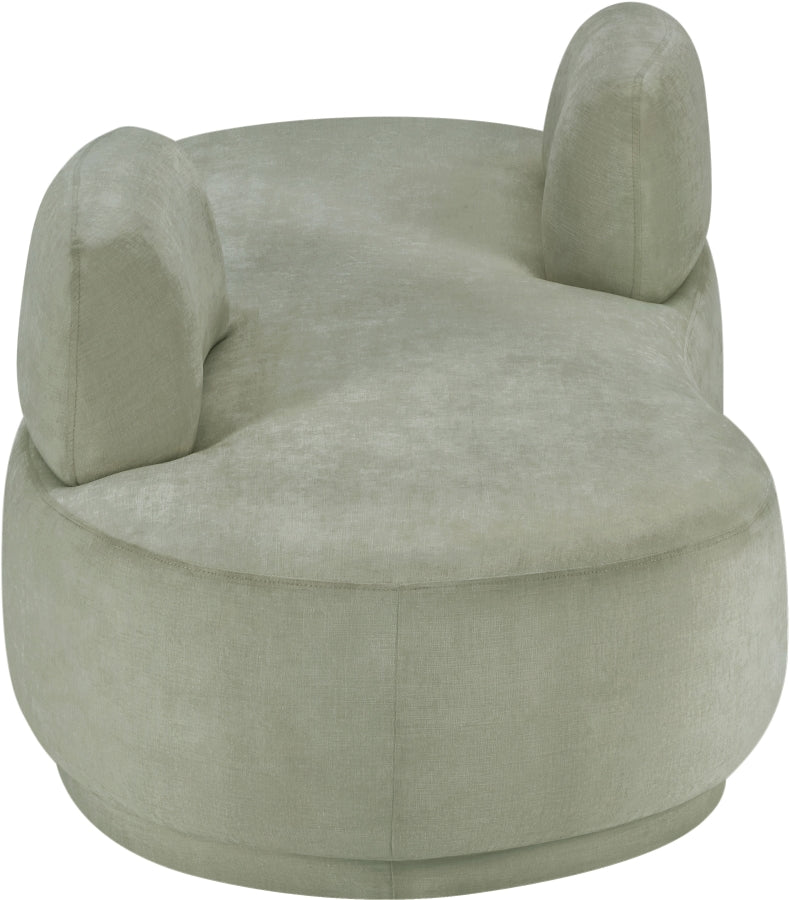 Argyle Chenille Fabric Chaise/Loveseat Mint from Meridian - Luna Furniture