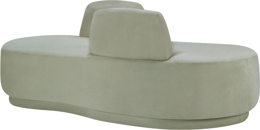 Argyle Chenille Fabric Chaise/Loveseat Mint from Meridian - Luna Furniture