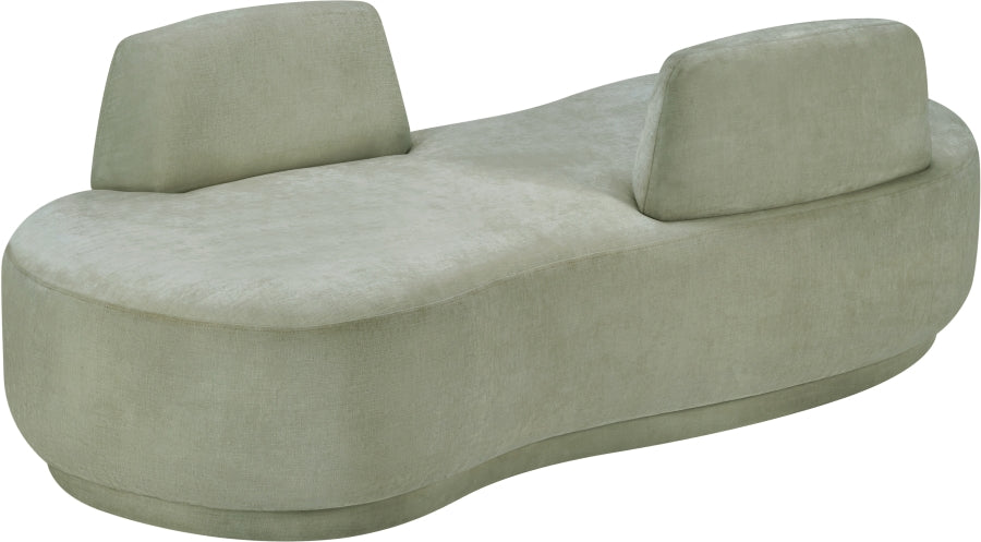 Argyle Chenille Fabric Chaise/Loveseat Mint from Meridian - Luna Furniture