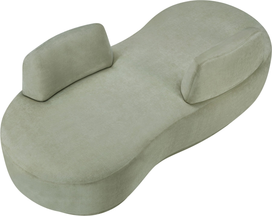 Argyle Chenille Fabric Chaise/Loveseat Mint from Meridian - Luna Furniture