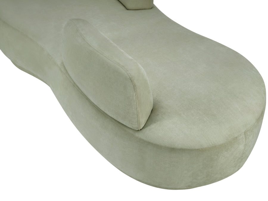 Argyle Chenille Fabric Chaise/Loveseat Mint from Meridian - Luna Furniture