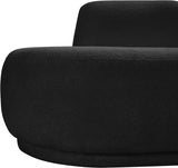 Argyle Teddy Fabric Chaise/Loveseat Black from Meridian - Luna Furniture