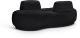 Argyle Teddy Fabric Chaise/Loveseat Black from Meridian - Luna Furniture