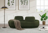 Argyle Teddy Fabric Chaise/Loveseat Green from Meridian - Luna Furniture