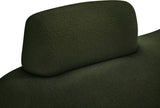 Argyle Teddy Fabric Chaise/Loveseat Green from Meridian - Luna Furniture