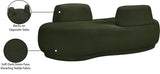 Argyle Teddy Fabric Chaise/Loveseat Green from Meridian - Luna Furniture