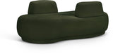 Argyle Teddy Fabric Chaise/Loveseat Green from Meridian - Luna Furniture