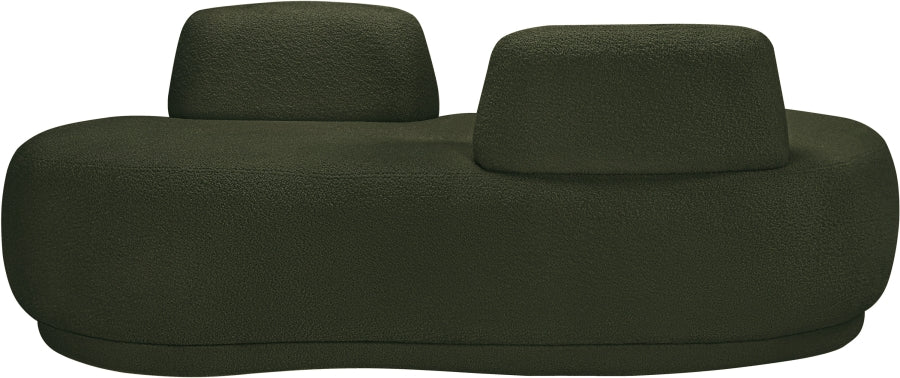 Argyle Teddy Fabric Chaise/Loveseat Green from Meridian - Luna Furniture