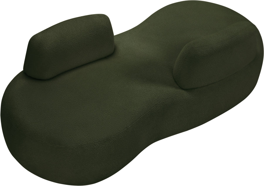 Argyle Teddy Fabric Chaise/Loveseat Green from Meridian - Luna Furniture