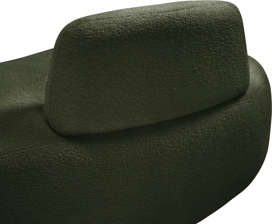 Argyle Teddy Fabric Chaise/Loveseat Green from Meridian - Luna Furniture