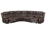 Aria 3-Piece Dual-Power Reclining Sectional, Saddle Brown from Steve Silver - Luna Furniture