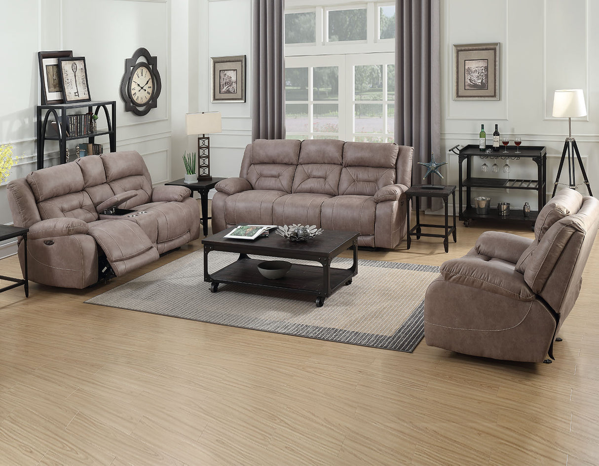 Aria Desert Sand 3 Piece Dual Power Motion Set(Sofa, Loveseat & Chair) from Steve Silver - Luna Furniture