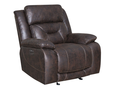 Aria Dual-Power Recliner, Saddle Brown from Steve Silver - Luna Furniture