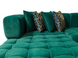 Ariana Green Velvet Double Chaise Sectional - ARIANAGREEN-SEC