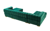 Ariana Green Velvet Double Chaise Sectional - ARIANAGREEN-SEC