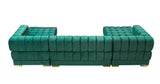 Ariana Green Velvet Double Chaise Sectional - ARIANAGREEN-SEC