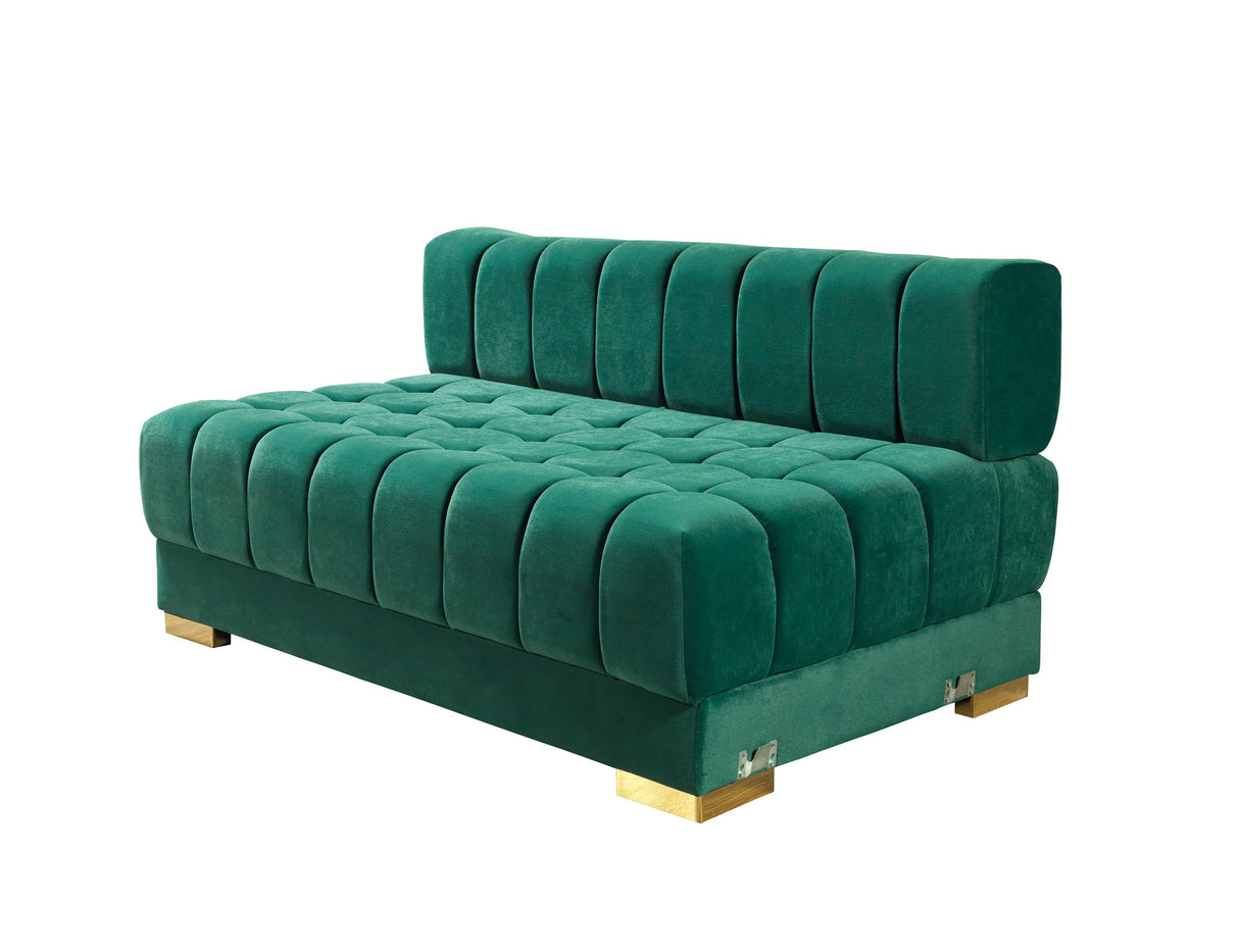 Ariana Green Velvet Double Chaise Sectional - ARIANAGREEN-SEC