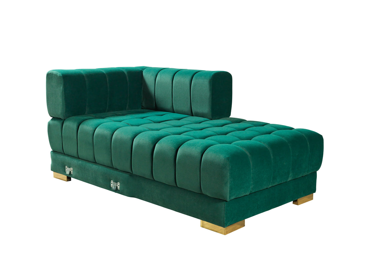 Ariana Green Velvet Double Chaise Sectional - ARIANAGREEN-SEC