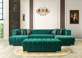 Ariana Green Velvet Double Chaise Sectional - ARIANAGREEN-SEC