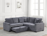 Ariel Charcoal Sectional With Pull-Out Bed from Happy Homes - Luna Furniture