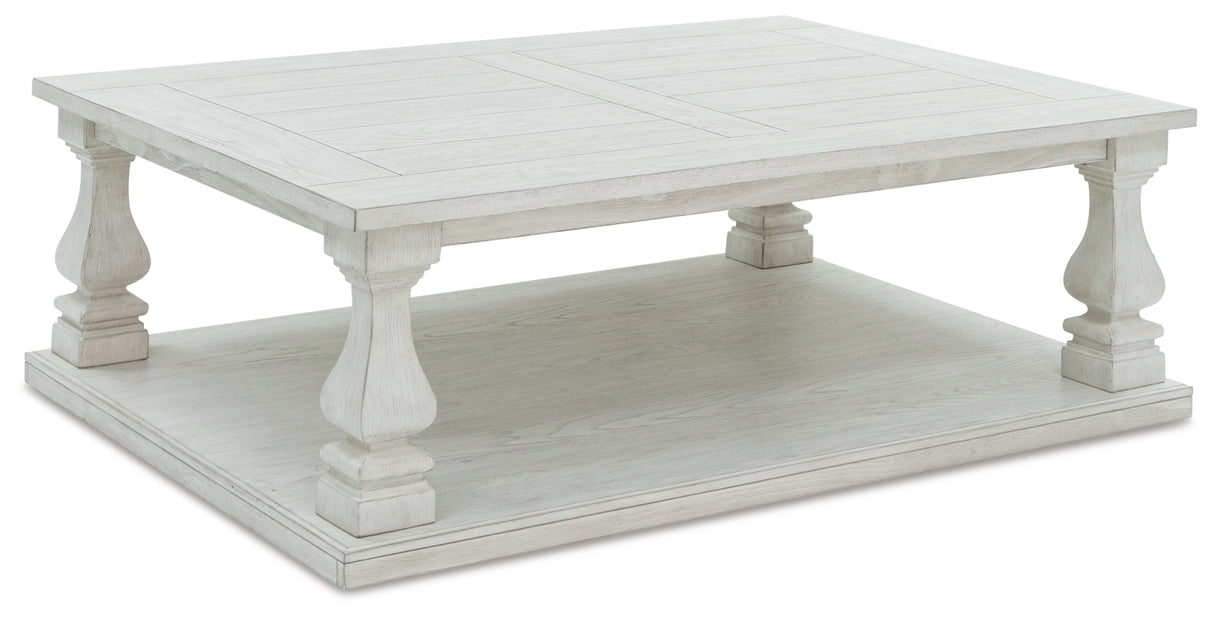 Arlendyne Coffee Table with 1 End Table in Antique White from Ashley - Luna Furniture