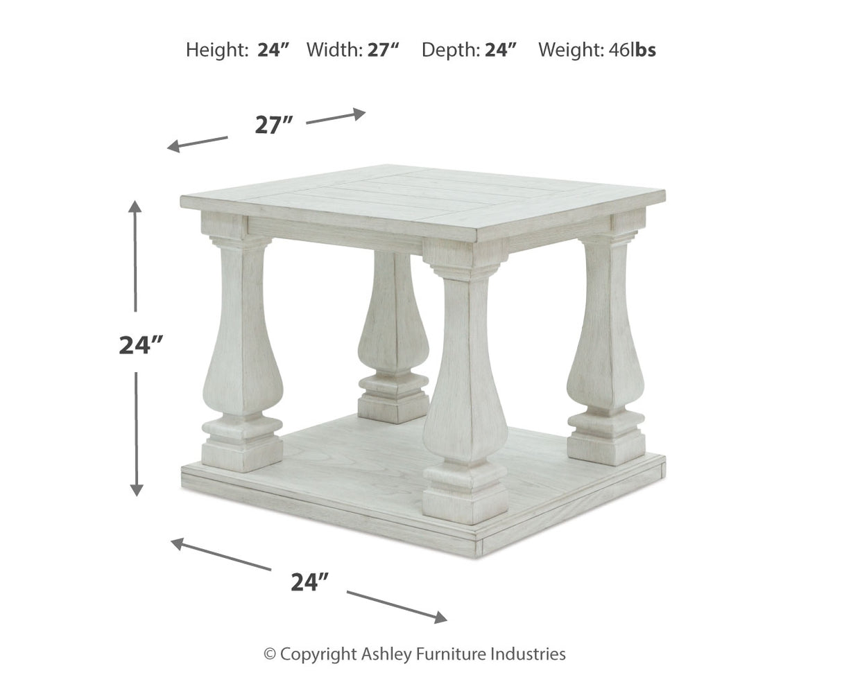 Arlendyne Coffee Table with 1 End Table in Antique White from Ashley - Luna Furniture