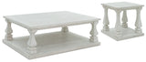 Arlendyne Coffee Table with 1 End Table in Antique White from Ashley - Luna Furniture