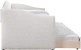 Arlo Boucle Fabric Twin Daybed Cream from Meridian - Luna Furniture