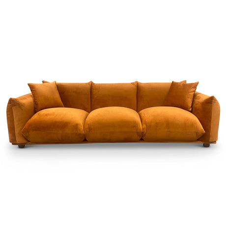 Arlo  Burnt Orange Velvet Sofa - AFC02083 - 